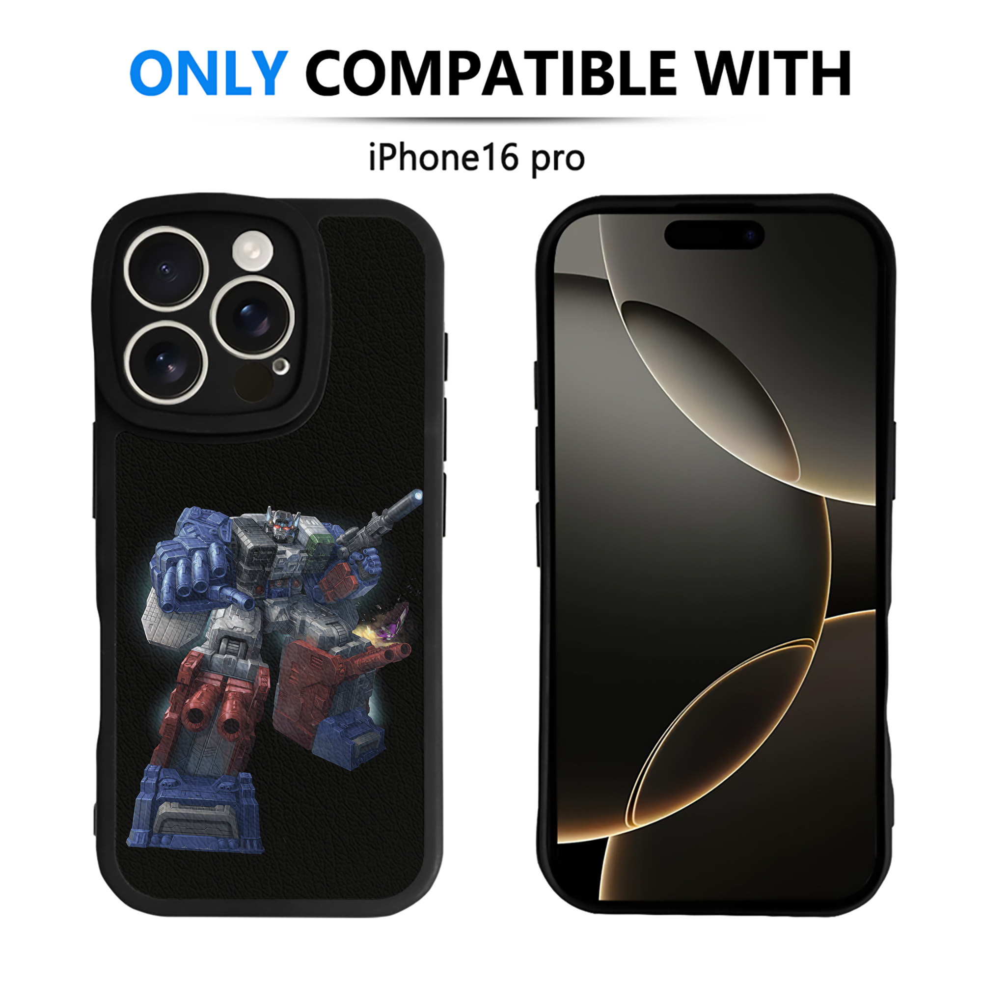 （画像用） Transformers トランスフォーマー 【iPhone 16シリーズ対応】シリコンスマホケース（レザー調） 材質：シリコン